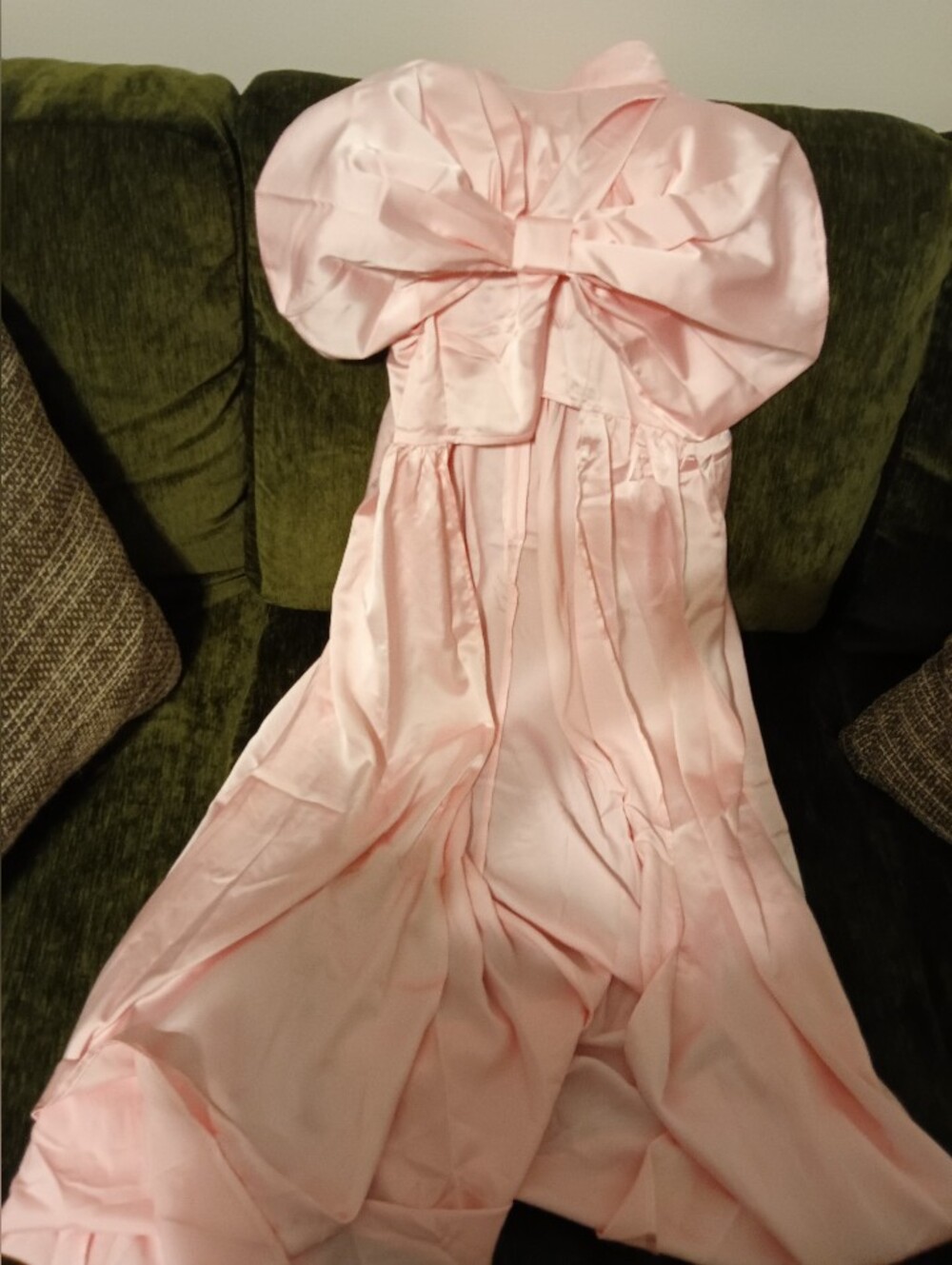 Ash Wednesday Pix:StyleWe NWT PINK CHAMPAGNE BOW HIGH LOW TOP - Picture 4 of 5